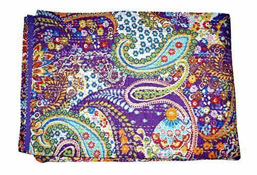 Neu indische bedruckte Baumwolle Kantha Quilt Bettwäsche Überwurf Decke Posten - Bild 26 von 41