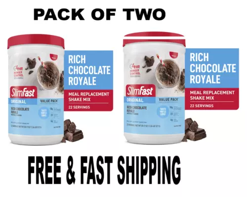 SlimFast Original Rich Chocolate Royale Meal Replacement Shake 20.18 Oz (2 Pack