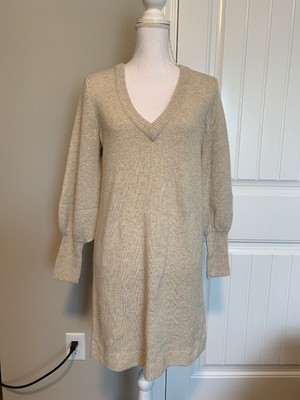 madewell bubble sleeve sweatshirt dress