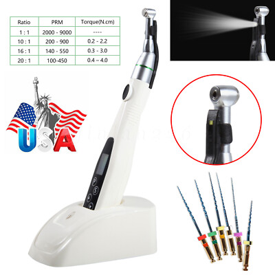 LED Dental Endo Motor Cordless 16:1 Root Canal Treatment / Niti Files 21/25/31mm