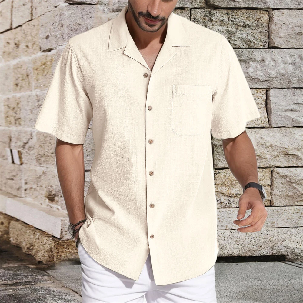 Men's Casual Shirts Button Down Short Sleeve Beach Shirts Summer Cardigan
Opens in a new window or t