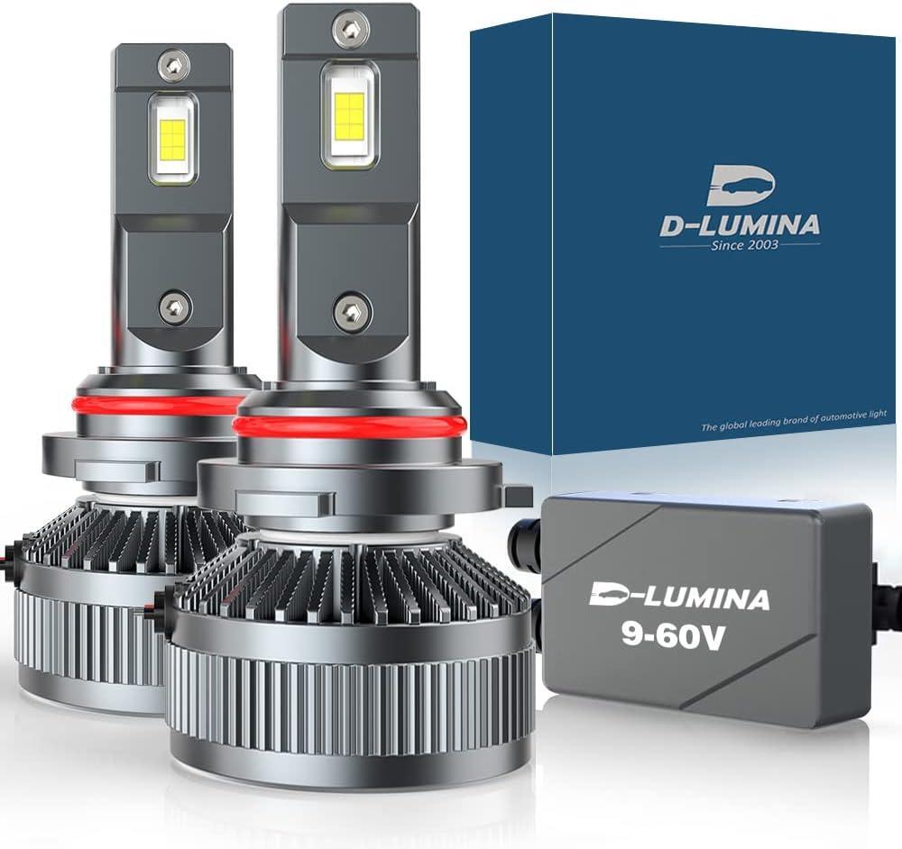 D-Lumina 9005 hb3 (12V-24V) LED Headlight Bulbs, 130W 26000LM 6000K Canbus LED