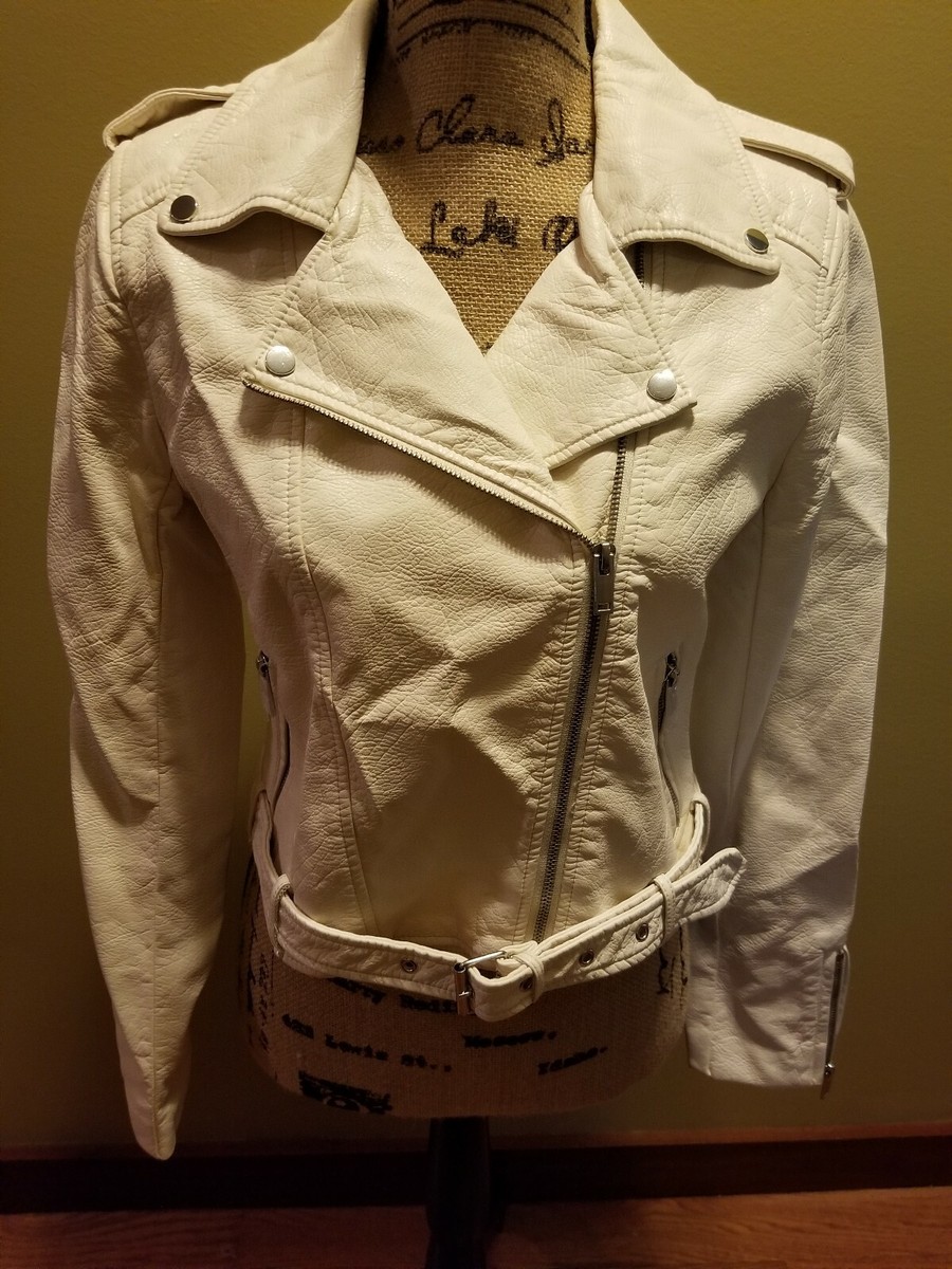 Gorgeous  12枚 NWT Juniors Romeo And Juliet Faux Leather Moto Biker Jacket Canvas