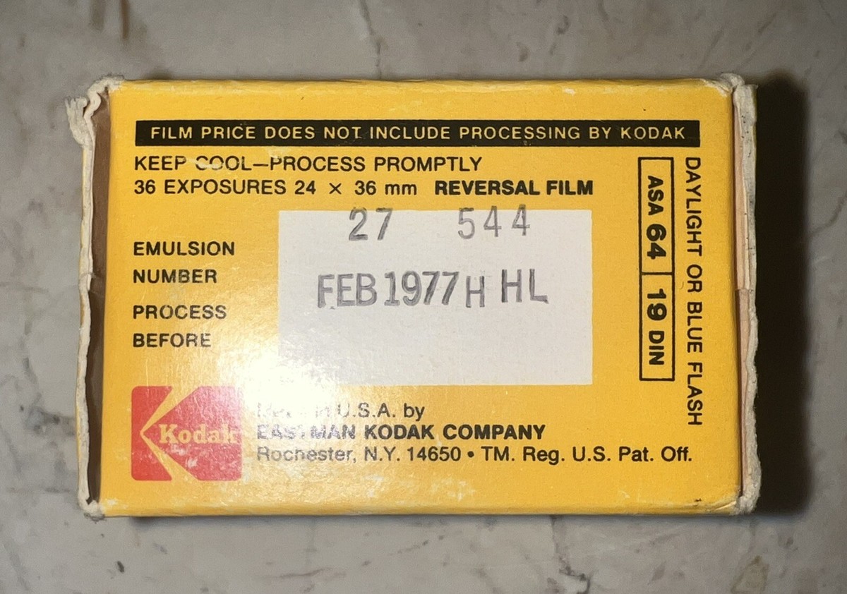 Kodak Kodachrome 64 EX135-36 Color Reversal Slide Film Expired Feb