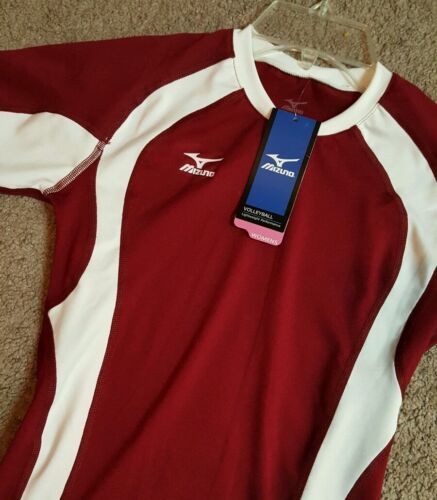 Mizuno Ladies Volleyball Jersey, maroon/white, Sz. XS - Picture 2 of 2