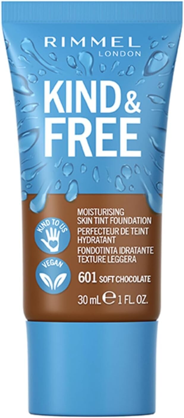 Fondotinta Idratante Rimmel Kind + Free, Cioccolato Morbido 601