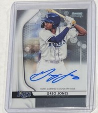 2020 Bowman Sterling GREG JONES BASE Refractor Rookie Auto Prospect RC #BSPA-GJ