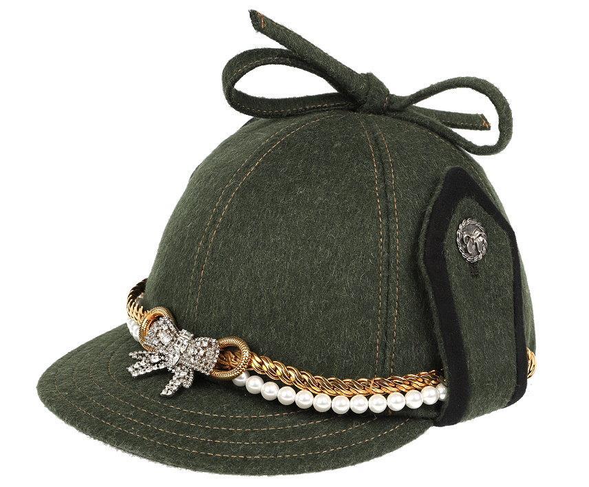 NEW MIU MIU MILITARY GREEN FELT WOOL LIMITED ADD JEWELRY