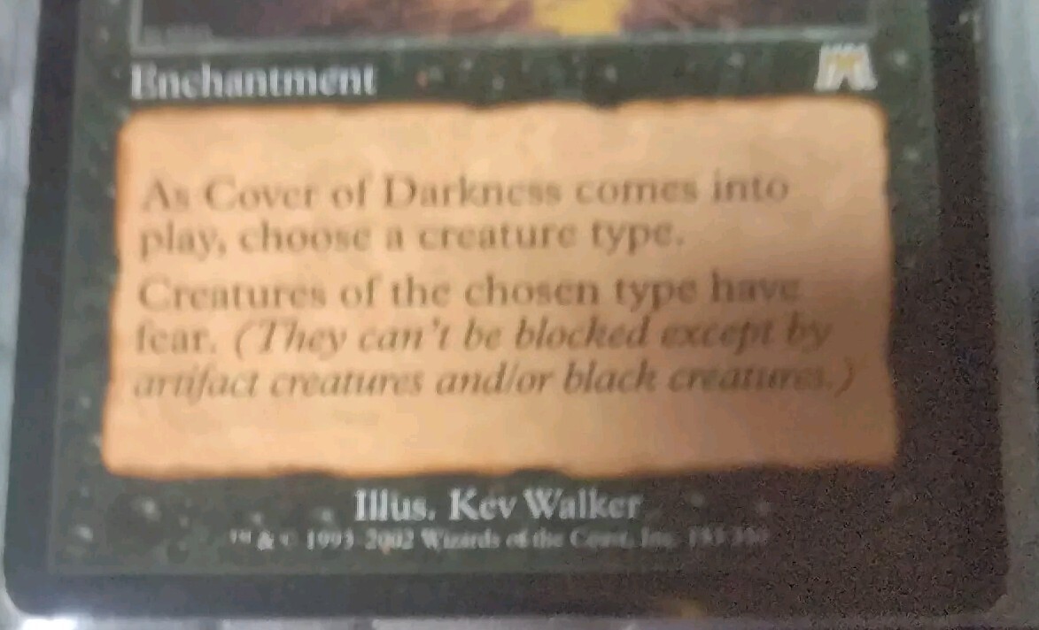 MTG Cover of Darkness Card Onslaught Rare