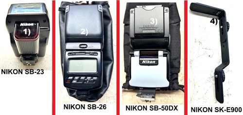 NIKON'S Camera Flash, Nikon SB-23, Nikon SB-26, Nikon SB-50DX, Nikon SK-E900 - 第 1/17 張圖片