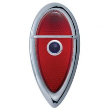 Ford Hot Rat Rod Custom Truck Tear Drop Tail Light Blue Dot Lense Zephyr Bezel
