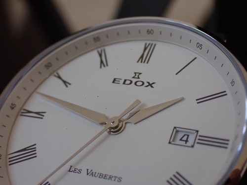 NEW Genuine EDOX Les Vauberts Date 70172 3A AR stainless steel 40mm white brown - Picture 6 of 24