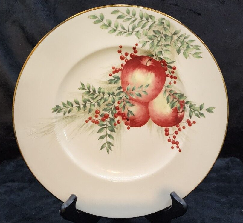 Lenox Williamsburg Boxwood & Pine Luncheon Plate Apples | eBay
