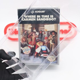 NES Nintendo WHERE IN TIME IS CARMEN SANDIEGO? + PROTECTIVE CASE! NEW & Sealed