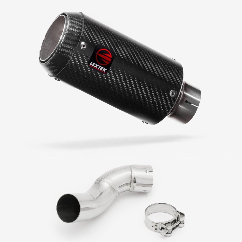 Lextek CP8C Full Carbon Exhaust System 150mm for Kawasaki Z900 (17-19)