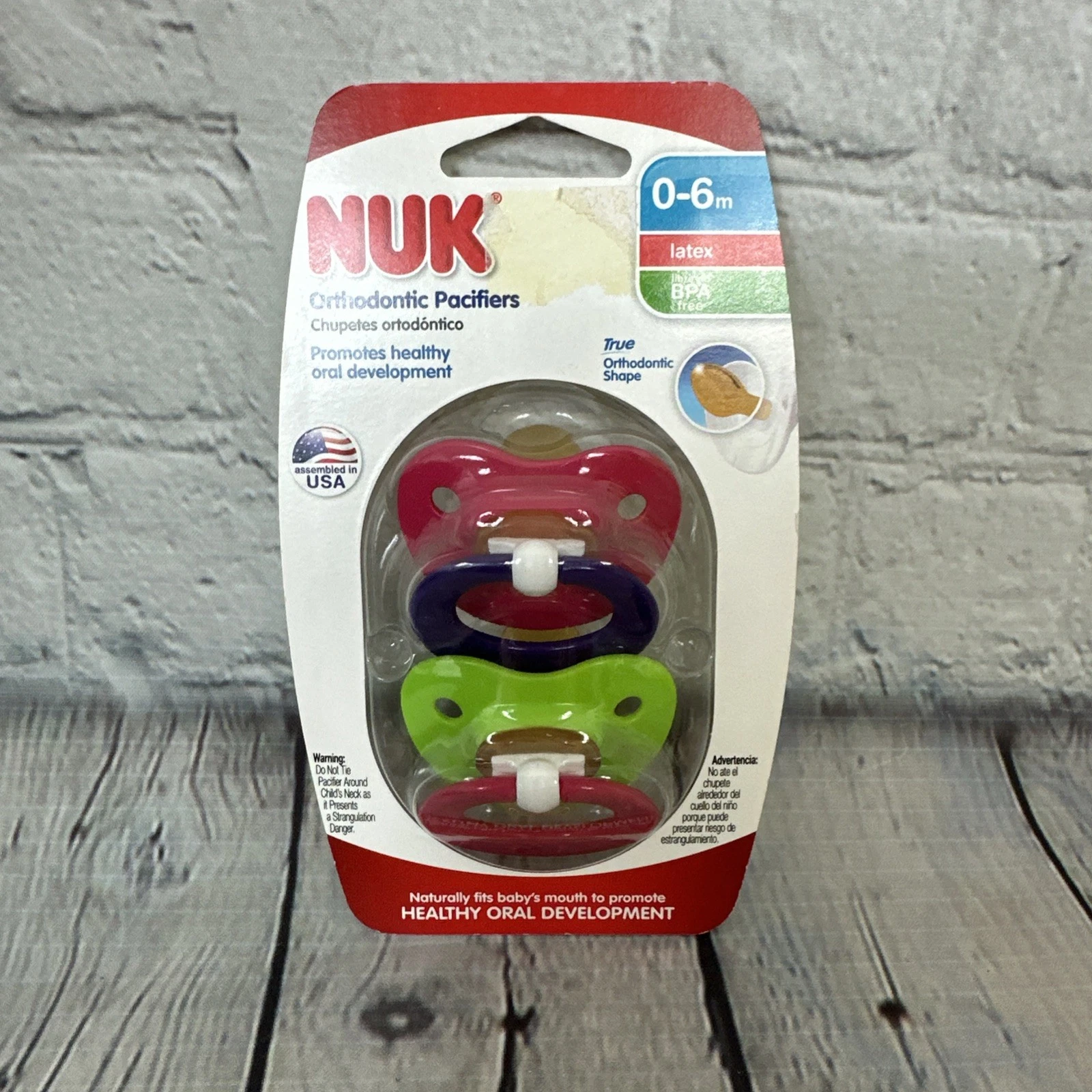 NUK LATEX Orthodontic 2 pack Pacifiers 0-6 Month Pink Green 2014 Germany
Opens in a new window or ta