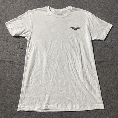 Zero Foxtrot T Shirt Men M Graphic Print Short Sleeve White Skull Viking NWOT