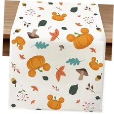Pumpkin Fall Table Runner, Fall Decorations for Home Decor, Autumn Beige
