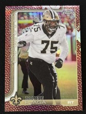 2025 Topps Chrome Football #219 Taliese Fuaga NO Saints Leather Refractor