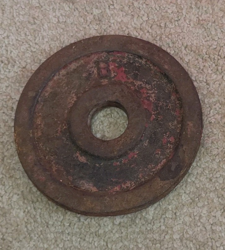 Poids Standard Weider 3lbs – Ancienne Plaque Fonte Trou 1″ Pour Musculation