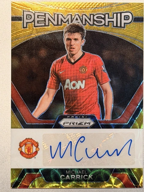 2023-24 Panini Michael Carrick Penmanship Gold Auto 10/10