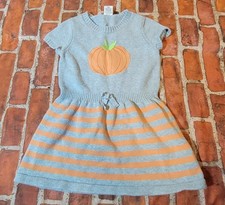 Robe pull citrouille automne fille Gymboree taille 4 gris orange