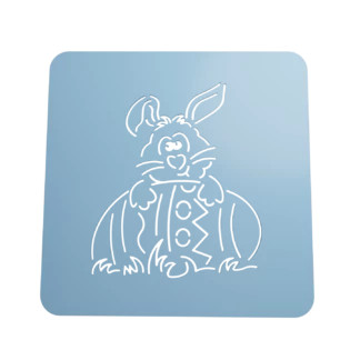 Stencil Bunny With Hamper Stl Vector 2 Coffee Stencil Cookie Stencil Easter