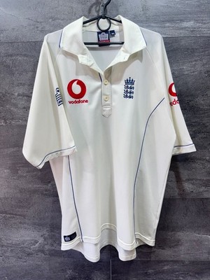 Vintage England 2005 2008 Ashes Test Cricket Shirt Jersey Admiral Vodafone XL