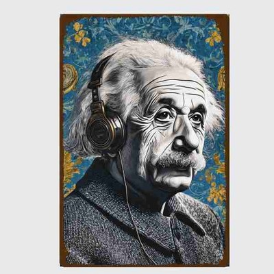 Blechschild Albert Einstein Nobelpreis Physik Vintage Retro Metallschild TEL5090