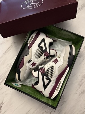 Size 12 - Jordan 4 Retro x Paris Saint-Germain Bordeaux 2020 - Preowned