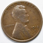 1912-D Lincoln Wheat Penny Cent Denver Mint - Fine (F)