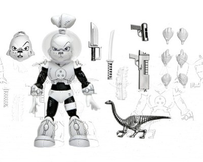 NECA TMNT Usagi Yojimbo Actionfigur Space Usagi Yojimbo Black White Figure 18cm