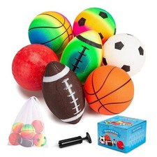 Balls for Toddlers 1-3 3-5, Toddler Toys 7 Pack 5" Small Balls with 5" 7 pack 
