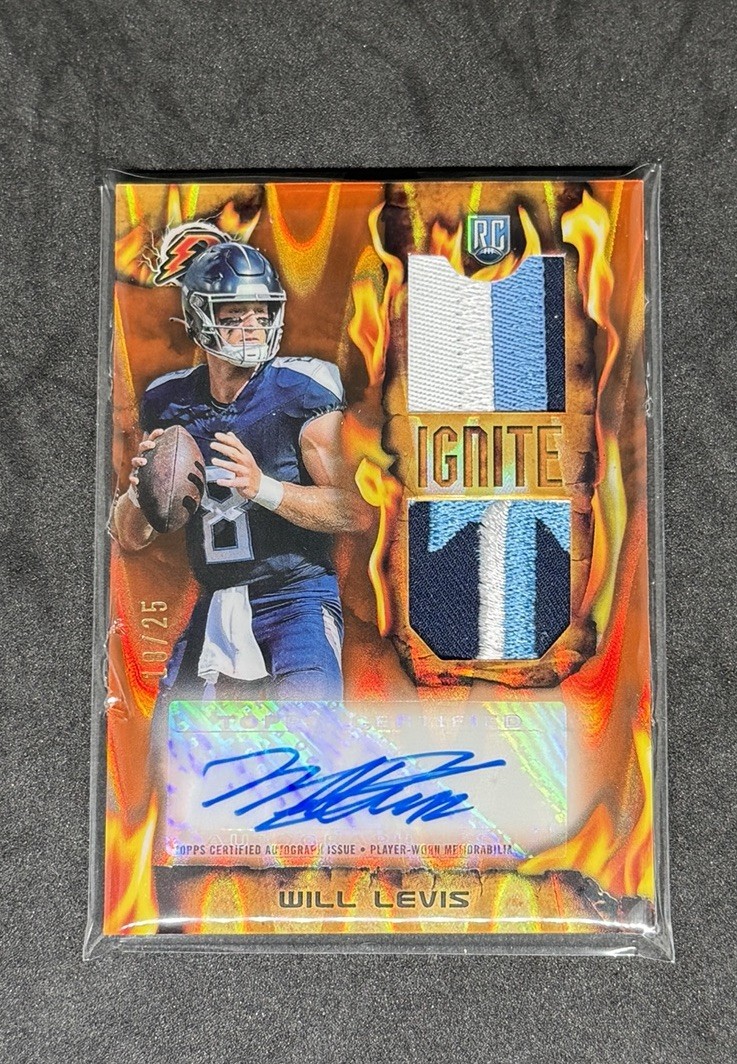 Will Levis Topps Composite Resurgence Ignite Patch Autographs #WL Orange Power Surge