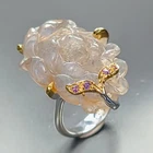 Jewellery 15 ct+ Natural Labradorite Ring 925 Sterling Silver Size 8.5 /R478456