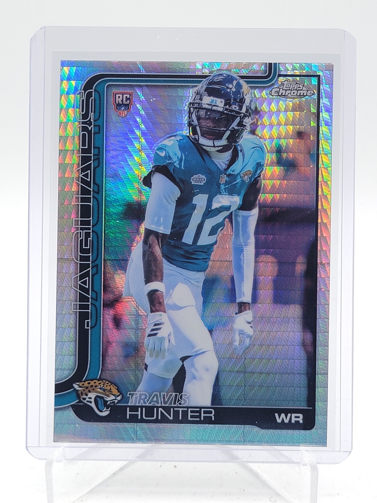 TRAVIS HUNTER 2025 TOPPS CHROME ROOKIE PRISM REFRACTOR #332 JAGUARS Q6608