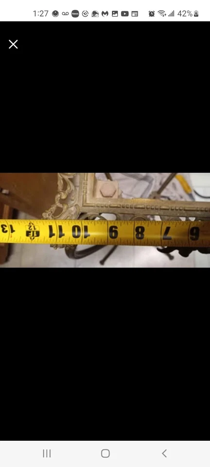 Hermoso soporte para plantas victoriano francés con losa de ónix verde macizo sobre soporte de latón Foto 3 de 4