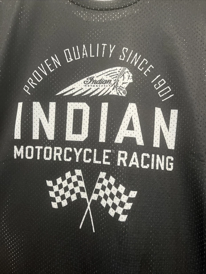 Camiseta deportiva Indian Motorcycle Racing para hombre grande ligera Foto 2 de 4