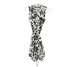 Stella McCartney Women's Cocktail Dress Sz 42/US M Silk Cheetah Print Belted