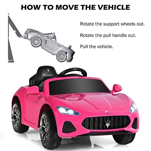  Ride on Car Licensed Maserati Gbili 12V Battery Maserati GranCabrio Pink - Picture 7 of 7