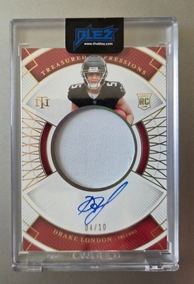 Drake London RPA 2022 NATIONAL TREASURES Impressions RC Patch Auto /10 Atlanta