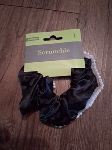 Fashion Hair Black Color Hair Scrunchie 