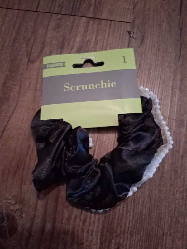 Fashion Hair Black Color Hair Scrunchie 