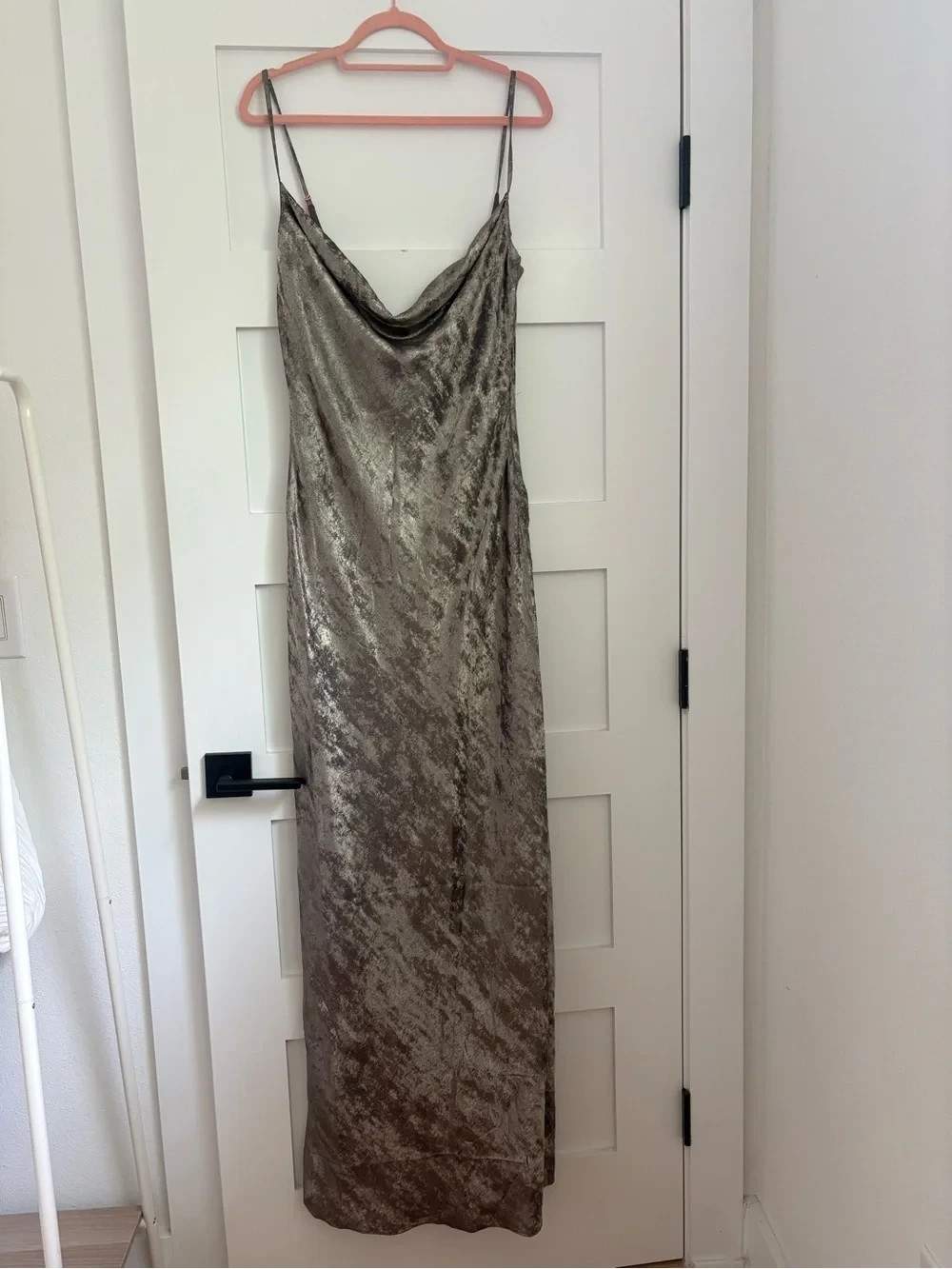 NWT House of CB Gabrielle Gown Pewter image 4