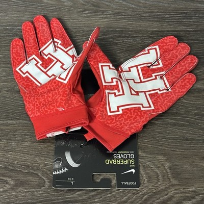 Nike University of Houston Superbad 5.0 Football Gloves Men's Sz L