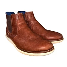 Johnston & Murphy Eaton Chelsea Boots MENS Size 10M PRE-OWNED Tan Brown 59-3044