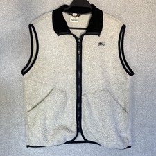VTG REI Cream Fleece Full Zip Vest Jacket Made in USA Men's L