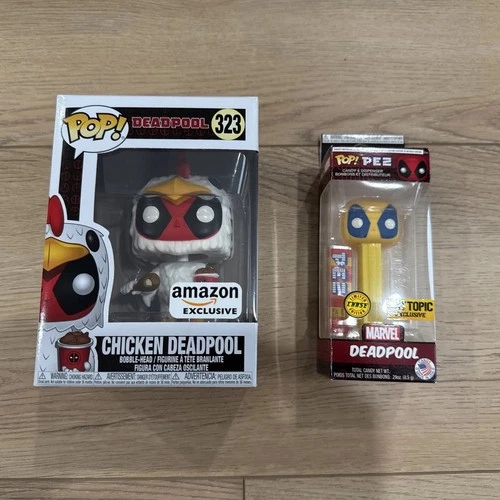Funko Pop! Vinyl Chicken Deadpool Amazon (Exclusive) #323 + Yellow PEZ Chase