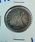 1875 20C Twenty Cent Piece Seated Liberty Silver Business Strike Reeded Edge