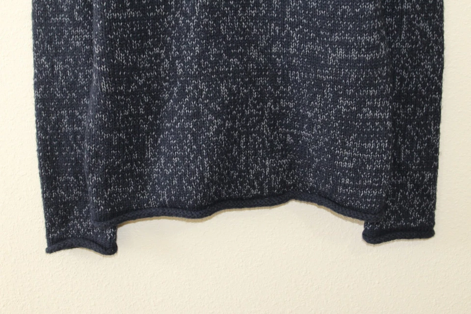 Suéter French Connection Para Hombres Negro Gris Mezcla de Lana Manga Larga Cuello en V M Foto 3 de 4